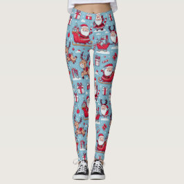 Leggings Santa Bring Present