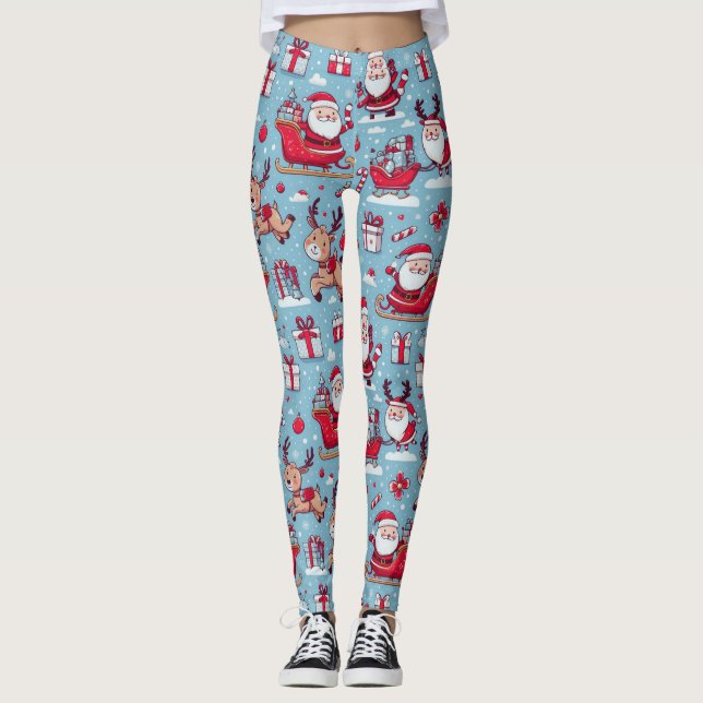 Leggings Santa Bring Present (Anverso)