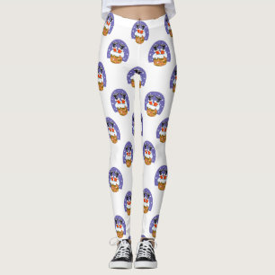 Leggings Santa Claus En Chimney, Nieve, Navidades, Año Nuev