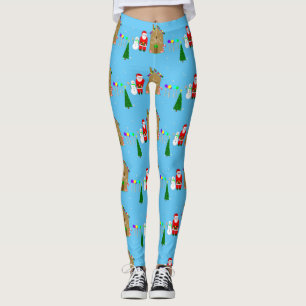 Leggings santa claus navidades gingerbread house