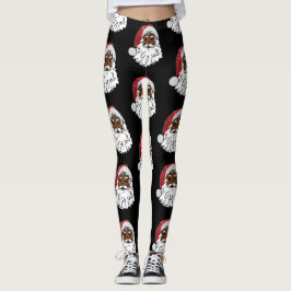 Leggings santa claus negro secuenciado