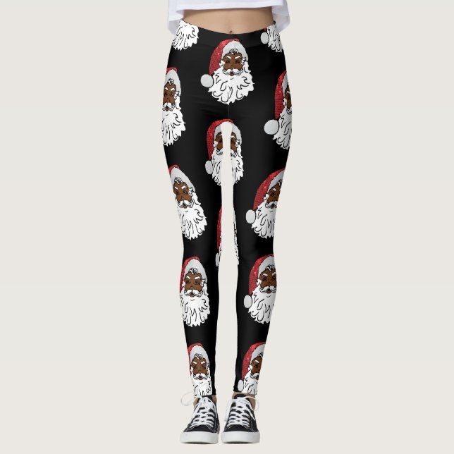 Leggings santa claus negro secuenciado (Anverso)