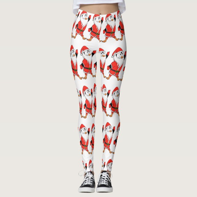 Leggings Santa Claus Penguin lista para Navidades (Anverso)