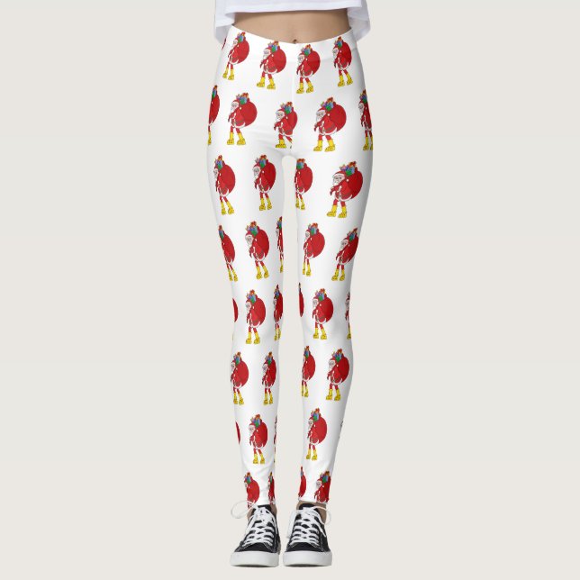 Leggings Santa Claus viste grandes botes amarillos (Anverso)