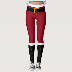 Leggings Santa Leggings-Red