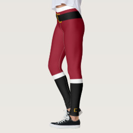 Leggings Santa Leggings-Red