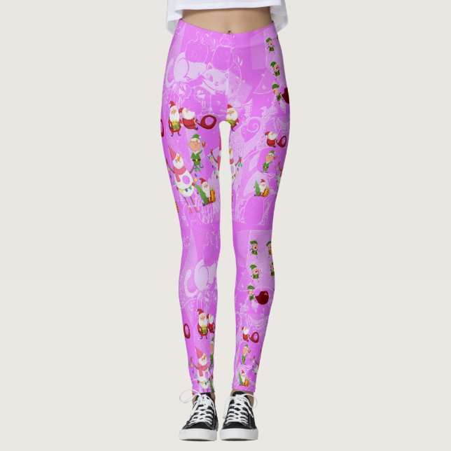Leggings Santa Magical Pink New Year  (Anverso)
