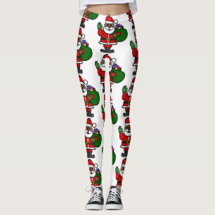 Leggings santa negra africana claus xmas