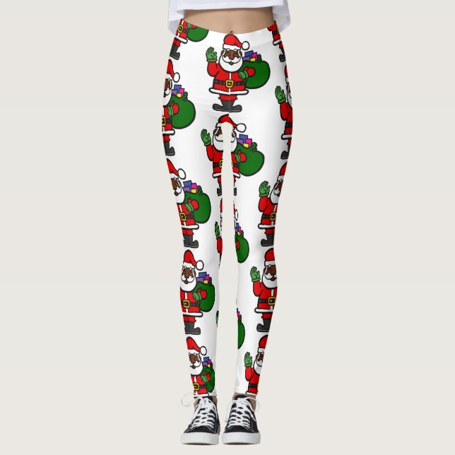 Leggings santa negra africana claus xmas (Anverso)