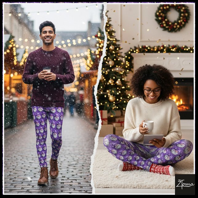 Leggings Santa Noel Púrpura (Subido por el creador)