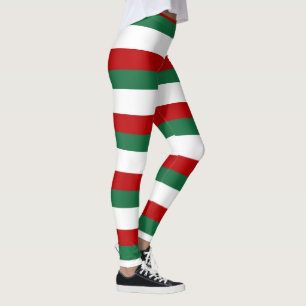 Leggings Santa’s Helper Elf • Red, Green & White Christmas