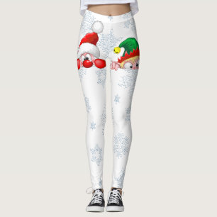 Leggings Santa y elfo Personajes divertidos y adorables mir
