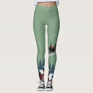 Leggings Santa y su Sleigh