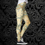 Leggings Santiago por William Morris, Acanthus Sale<br><div class="desc">Saint James (1880) de William Morris es un patrón textil vintage de la era victoriana de arte fino pre-Raphaelite. Amarillos claros y azul verde azulado para una explosión de color de verano. Creado originalmente como fondo de pantalla del palacio de Santiago en dos combinaciones de colores. Un patrón floral con...</div>