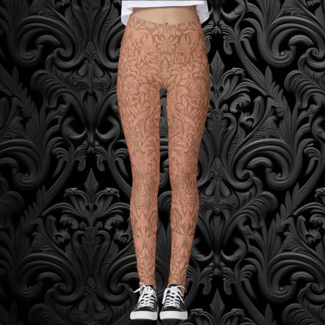 Leggings Santiago por William Morris, Arte de los Textiles  (St. James by William Morris, Vintage Textiles Art Leggings)