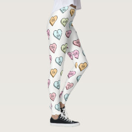 Leggings Sarcástico patrón cardíaco de San Valentín