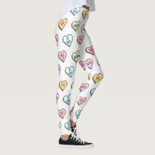 Leggings Sarcástico patrón cardíaco de San Valentín