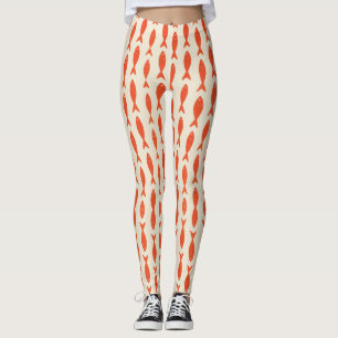 Leggings Sardinas Rojas Verano Pescado