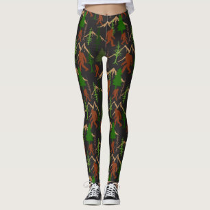 Leggings Sasquatch y los árboles forestales estelares