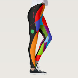 Leggings Say Wow a grandes patrones en verde rojo y con pun