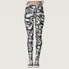 Leggings Scary Eyes Halloween