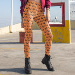 Leggings Scary Jack O Lantern Naranja Halloween<br><div class="desc">Estas espeluznantes leggings naranja de Halloween presentan un elegante patrón de pantalones de Jack O Lantern sonriente. Guay y regalo aterrador.</div>