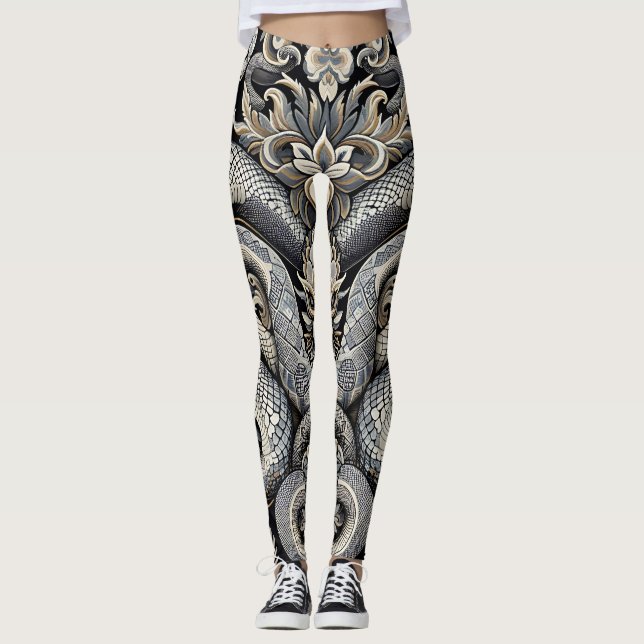 Leggings Schlangenhautoptik Snakedesign (Anverso)