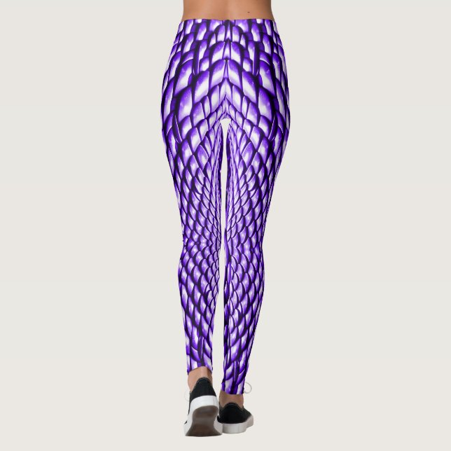 Leggings Schlangenoptik Schlangenhaut Violett (Reverso)