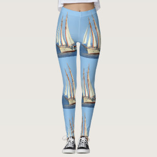 Leggings schooner blanco de la vela