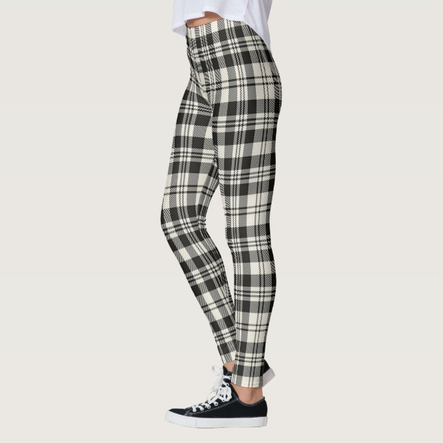 Leggings Scotstee Clan Scott Black White Ancient Tartan (Izquierda)