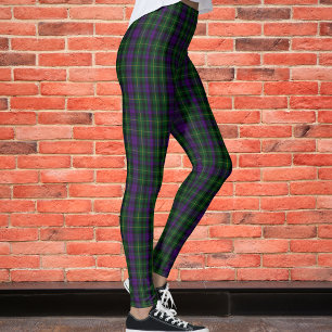Leggings Scottish Clan Abercrombie Tartan Plaid Pattern