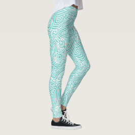 Leggings Scribbleprints Verde azulado