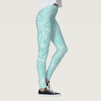 Leggings Scribbleprints Verde azulado