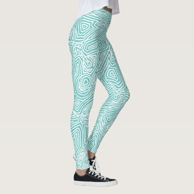 Leggings Scribbleprints Verde azulado (Derecha)