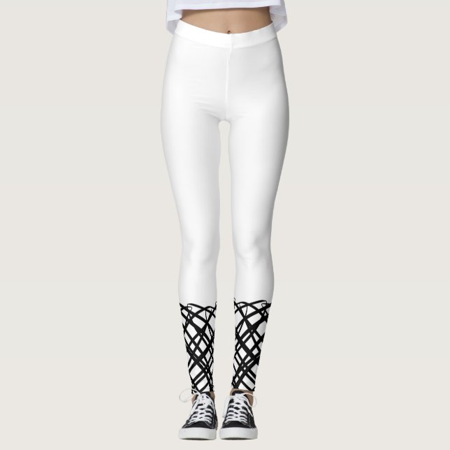 Leggings Scribe simple | Negro | Piernas (Anverso)
