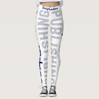 Leggings Scriptwriters que publican azules marinos/las