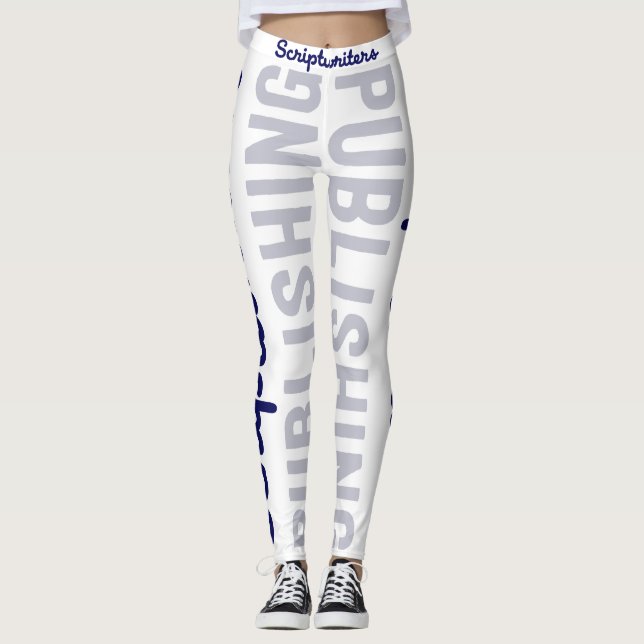Leggings Scriptwriters que publican azules marinos/las (Anverso)