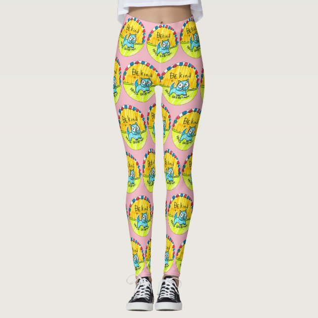 Leggings Sea polainas buenas del gato azul (Anverso)