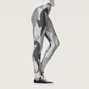 Leggings Seahorses en las sombras del gris - polainas