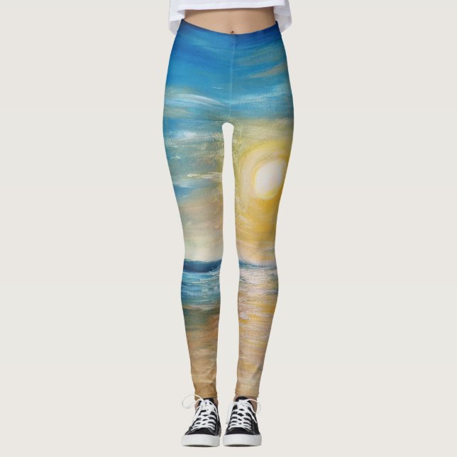 Leggings Seaside Sunrise Ocean Sunset Radiset Seascape Dolo (Anverso)