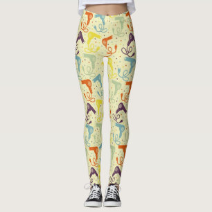 Leggings Secadores de pelo de colores retro con secador de