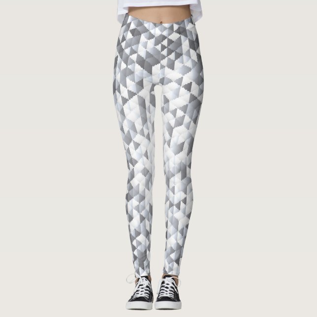 Leggings Secuencias de plata: fondo de mosaico brillante (Anverso)