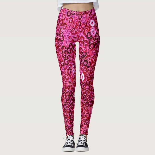 Leggings Secuencias falsas rosas (Anverso)