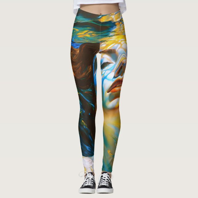 Leggings "Selene" - Mujeres En El Agua (Anverso)