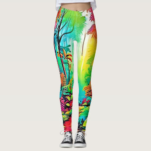Leggings Selva del Arcoíris: Sueño Vívido
