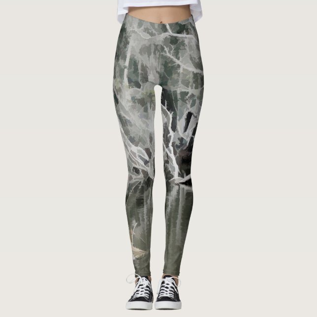 Leggings Selva Erie en blanco y negro (Anverso)