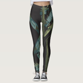 Leggings Selva selvática. Plantas exóticas, plátanos, palme
