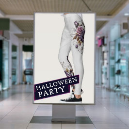 Leggings Sencilla fiesta gótica gris de Halloween