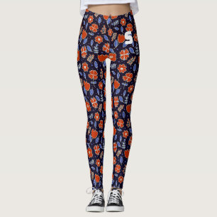 Leggings Sencilla por todas partes sobre la impresión flora
