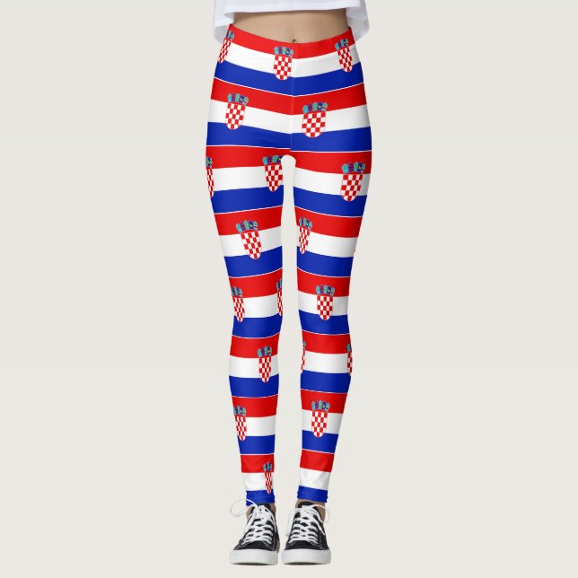 Leggings Sencilla ropa de bandera nacional de Croacia moder (Anverso)
